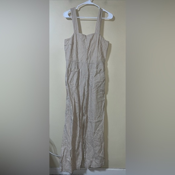 ROLLA'S Beige and White Striped Jumpsuit 10 - Picture 2 of 6